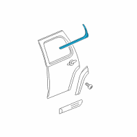 OEM 2011 GMC Yukon Belt Weatherstrip Diagram - 22774085