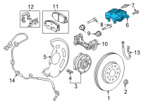 OEM Chevrolet Volt Caliper Diagram - 13532172