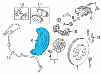 OEM 2022 Chevrolet Bolt EV Splash Shield Diagram - 42427549