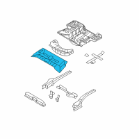 OEM 2008 Hyundai Accent Panel-Rear Floor Diagram - 65511-1E300