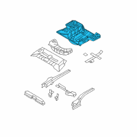 OEM Hyundai Accent Panel Assembly-Rear Floor, Rear Diagram - 65513-1E300