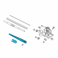 OEM Honda Arm, Rear Wiper Diagram - 76720-TG7-A01