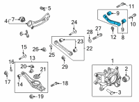 OEM Kia Carnival Arm Assembly-Rr UPR, LH Diagram - 55120R0000
