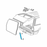 OEM 1995 Ford Explorer Support Cylinder Diagram - F4TZ-78406A10-A