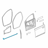 OEM 2016 Cadillac XTS Lower Weatherstrip Diagram - 20864652