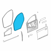 OEM 2017 Cadillac XTS Door Weatherstrip Diagram - 20864646