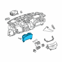 OEM Cadillac Escalade Instrument Cluster Diagram - 84318154