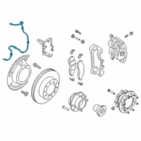 OEM 2018 Ford F-350 Super Duty Front Speed Sensor Diagram - HC3Z-2C204-C