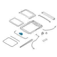 OEM 2012 BMW 550i GT Drive Unit, Sunroof Diagram - 67-61-9-127-381