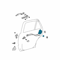 OEM 2004 Lexus GX470 Rear Door Motor Lock Assembly, Right Diagram - 69050-60091