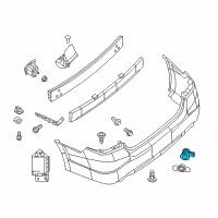 OEM 2015 Infiniti QX80 Distance Sensor Assembly Diagram - 28438-3TA2E