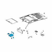 OEM 2007 Toyota Tundra Map Lamp Assembly Diagram - 63650-0C200-B0