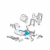 OEM 1996 GMC K3500 Pad, Driver Seat Cushion Diagram - 12387100