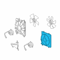 OEM Honda Accord Shroud Complete, Sub Diagram - 38615-R8A-A01