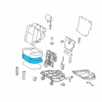 OEM 2010 Toyota 4Runner Seat Cushion Pad Diagram - 71612-60440