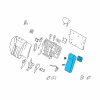 OEM 2010 Infiniti EX35 Rear Seat Armrest Assembly Diagram - 88700-1BA1A