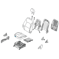 OEM 2016 Kia Rio Pad Assembly-Front Seat Cushion Diagram - 882501W020