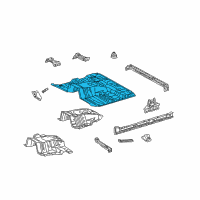 OEM Toyota Land Cruiser Front Floor Pan Diagram - 58111-60810