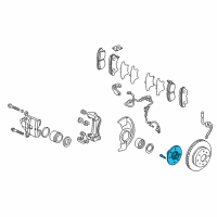 OEM Honda Accord Hub Assembly, Front Diagram - 44600-S84-A00