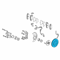 OEM Honda Accord Disk, Front Brake Diagram - 45251-S84-A01