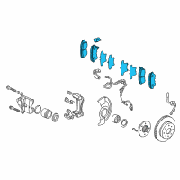 OEM 2001 Honda Accord Pad Set, Front Diagram - 45022-S84-A03