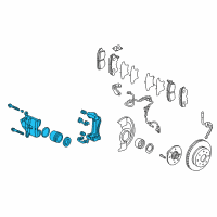 OEM 1998 Honda Accord Caliper Sub-Assembly, Left Front (Reman) Diagram - 06453-S84-505RM