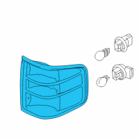 OEM Ford F-150 Tail Lamp Assembly Diagram - 7L3Z-13404-BA