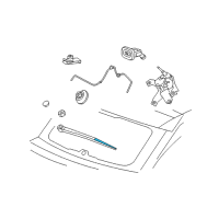 OEM 2017 Jeep Compass Blade-Rear WIPER Diagram - 68003723AA