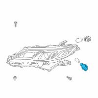 OEM 2021 Toyota Prius Marker Lamp Bulb Socket Diagram - 90075-60089