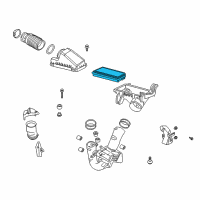 OEM Acura TL Air Cleaner Element Diagram - 17220-RDA-A10