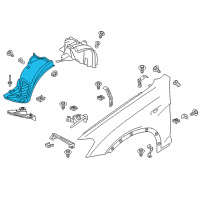 OEM 2017 BMW X4 Cover, Wheel Arch, Frontsection, Front Left Diagram - 51-71-7-213-641