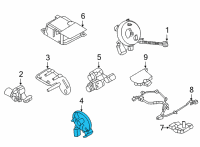 OEM 2021 Nissan Sentra Sensor-Side AIRBAG, RH Diagram - 98836-5XA0A
