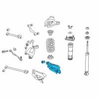 OEM 2017 Lexus IS200t Rear Suspension Control Arm Assembly, No.2 Left Diagram - 48740-30140