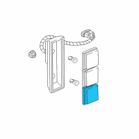 OEM 1999 Chevrolet Silverado 2500 Lens, Back Up Lamp *Clear Diagram - 12474500