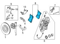 OEM 2021 Chevrolet Corvette Rear Pads Diagram - 84197898