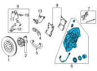 OEM 2021 Chevrolet Corvette Caliper Diagram - 84733248