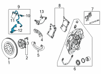 OEM Chevrolet Corvette Brake Hose Diagram - 84810942