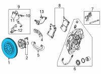 OEM 2021 Chevrolet Corvette Rotor Diagram - 23429535