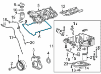 OEM Buick Regal Sportback Valve Cover Gasket Diagram - 12649907
