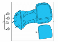 OEM 2009 Ford E-150 Mirror Assembly Diagram - 9C2Z-17682-CA