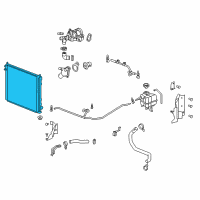 OEM Cadillac STS Radiator Assembly Diagram - 19130362