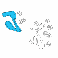 OEM Ford Mustang Serpentine Belt Diagram - BR3Z-8620-E