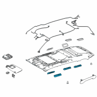 OEM Toyota Highlander Courtesy Lamp Diagram - 81360-0E020-A0