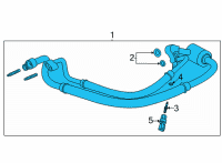 OEM 2022 Chevrolet Corvette Rear AC Hose Diagram - 84525737