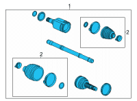 OEM Chevrolet Trailblazer Axle Assembly Diagram - 60005542