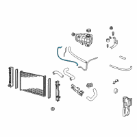 OEM Pontiac Radiator Surge Tank Overflow Hose Diagram - 92111504