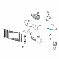 OEM 2004 Pontiac GTO Radiator SURGE TANK Outlet Hose Diagram - 92089709