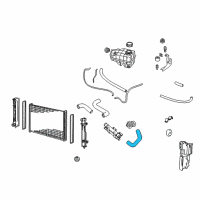 OEM Pontiac GTO Radiator Outlet Rear Hose (Lower) Diagram - 92157929