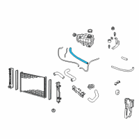 OEM Pontiac GTO Radiator Surge Tank Outlet Upper Hose Diagram - 92057863