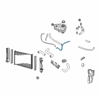 OEM 2004 Pontiac GTO Engine Coolant Air Bleed Hose Diagram - 92108493